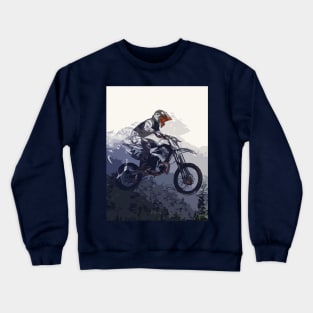 Mountain Run - Motocross Racer Crewneck Sweatshirt